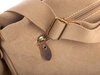 J JONES Beige erweiterbare Damentasche aus Canvas und Naturleder
